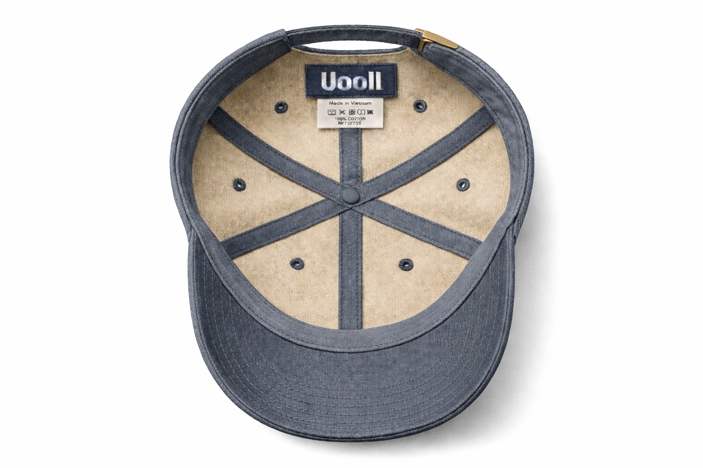 Washed 6-Panel Ball Cap_Nubuck Pale Khaki · Steel Gray