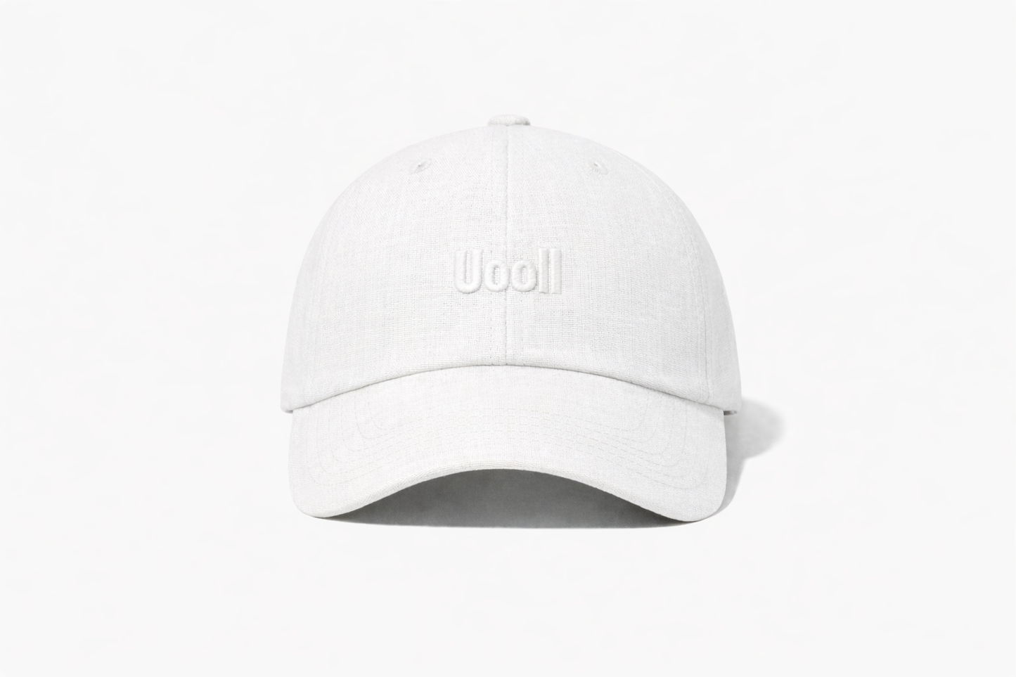 Linen 6-Panel Ball Cap_White