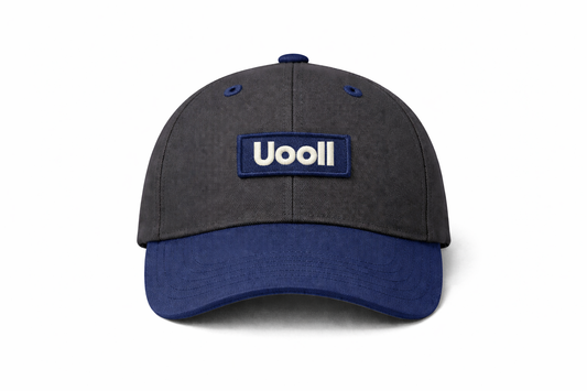 Uooll Atlas / Contrast 6-Panel Ball Cap_Anthracite · Dress Blues