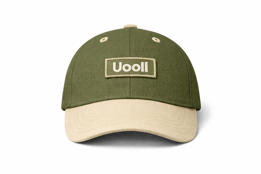 Uooll Atlas / Contrast 6-Panel Ball Cap_Olive Branch · Pale Khaki