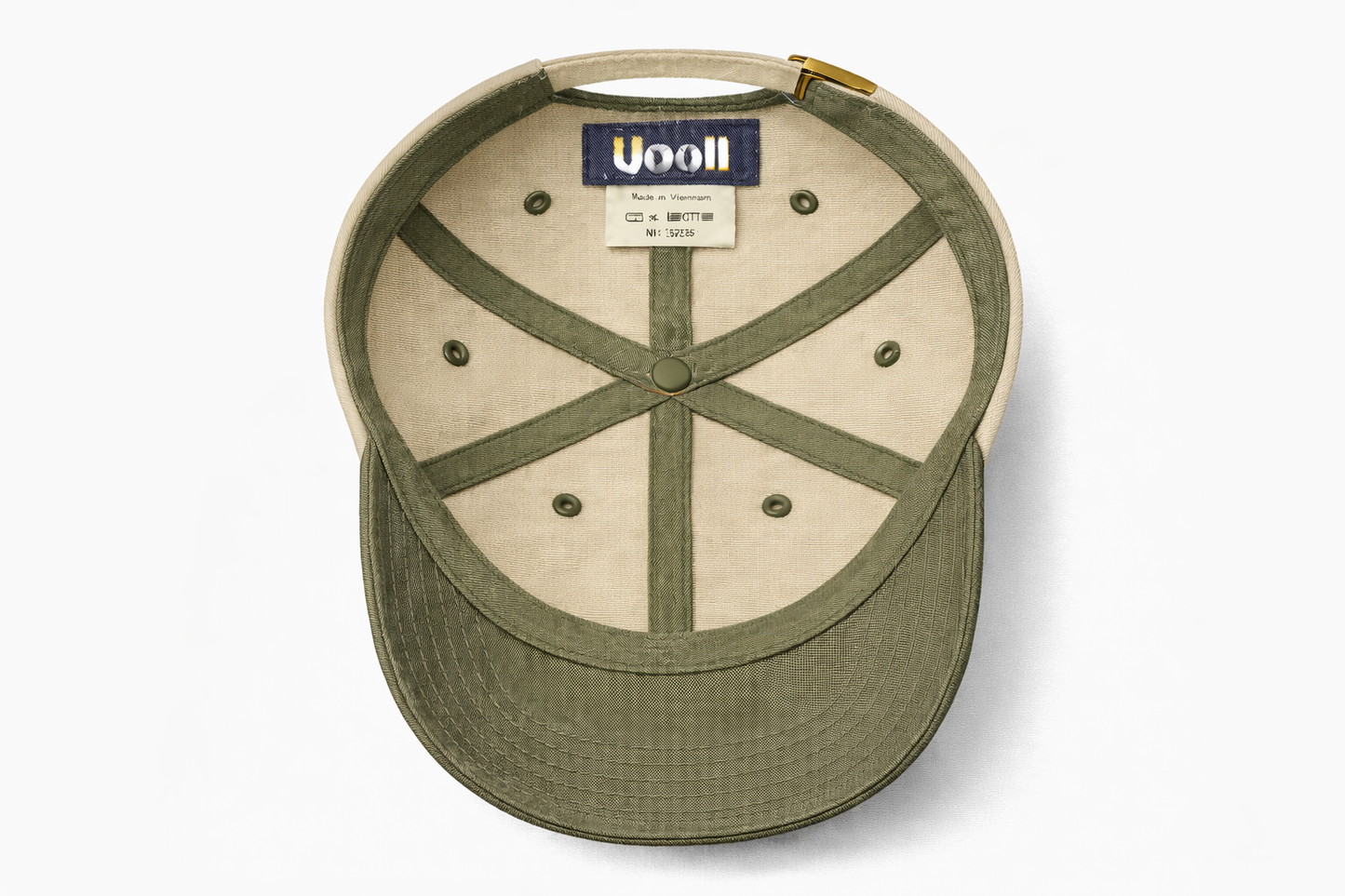 Uooll Atlas/Contrast 6-Panel Ball Cap_Pale Khaki · Olive Branch 