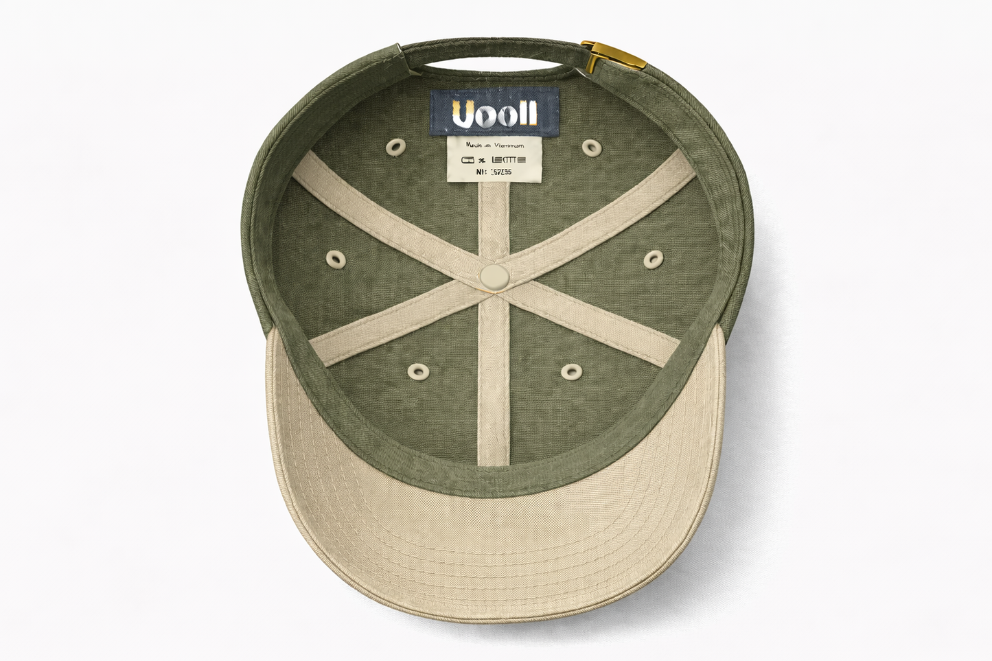 Contrast 6-Panel Ball Cap_Olive Branch · Pale Khaki