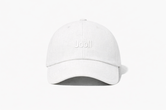 Linen 6-Panel Ball Cap_White